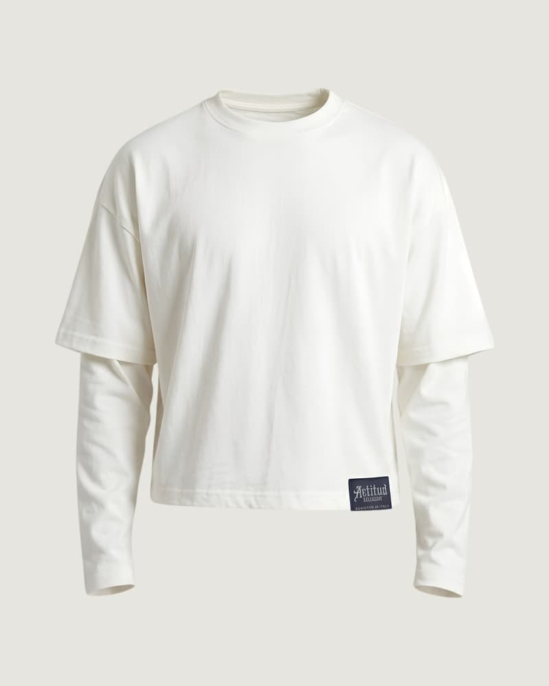 Double Long Sleeve White